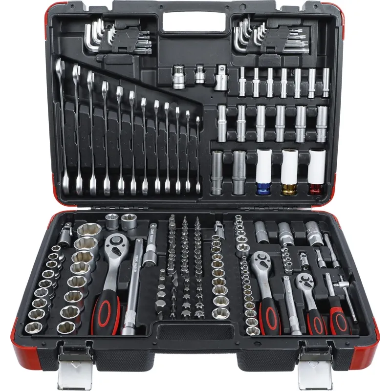 Socket Set - 6.3 mm ,1-4, - 10 mm ,3-8, - 12.5 mm ,1-2, Drive - 176 pcs.