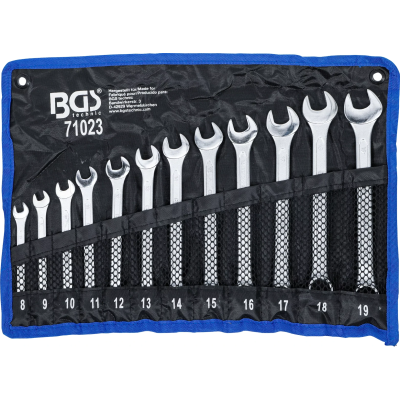 Kombinēto atslēgu komplekts - 8 - 19 mm - 12 gab.