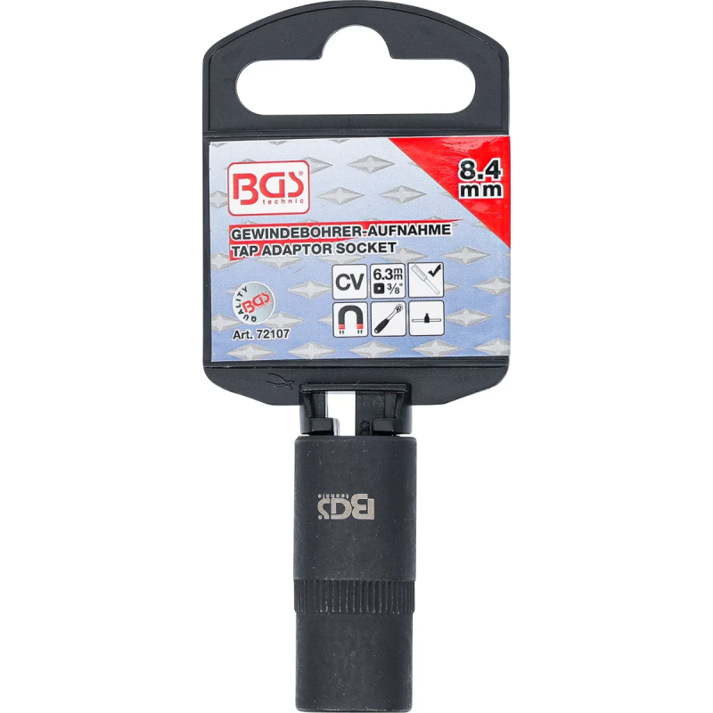 Pieslēguma adaptera ligzda 10 mm ,3-8, piedziņa 8,4 mm