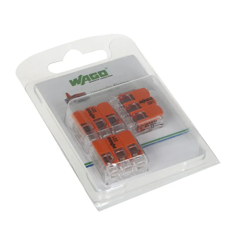 Vadu savienojums Wago 221-613-3, 3 x 0,5-6 mm², 41 A, oranža krās., 3 gab.