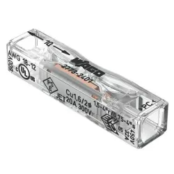 Клеммная колодка Wago 2773-2401-5, 2 x 0.75-4 mm², 32 а, прозрачный, 5 шт.