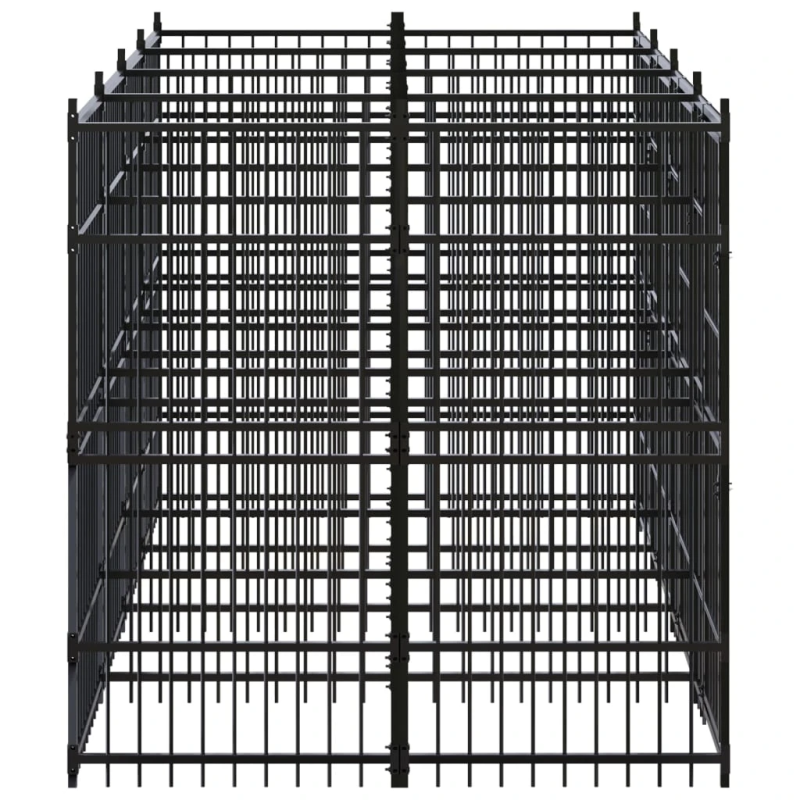 vidaXL suņu voljērs, 7,37 m², tērauds