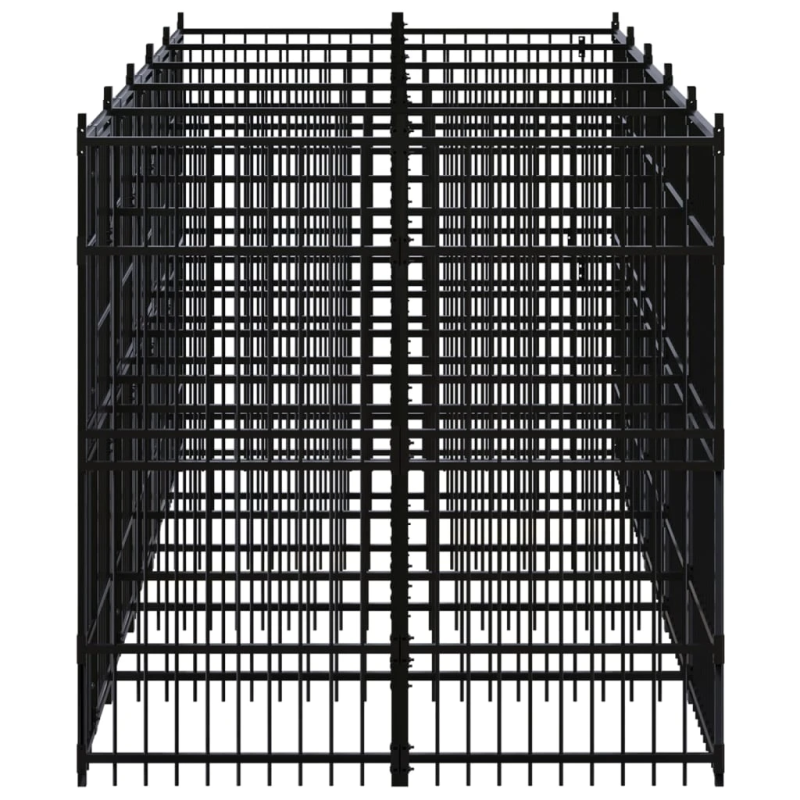 vidaXL suņu voljērs, 9,22 m², tērauds