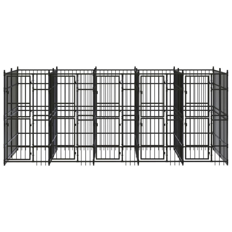 vidaXL suņu voljērs, 9,22 m², tērauds