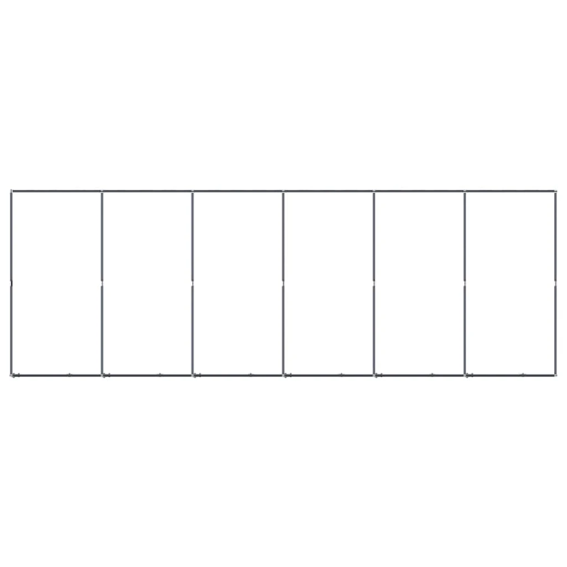 vidaXL suņu voljērs, 11,06 m², tērauds