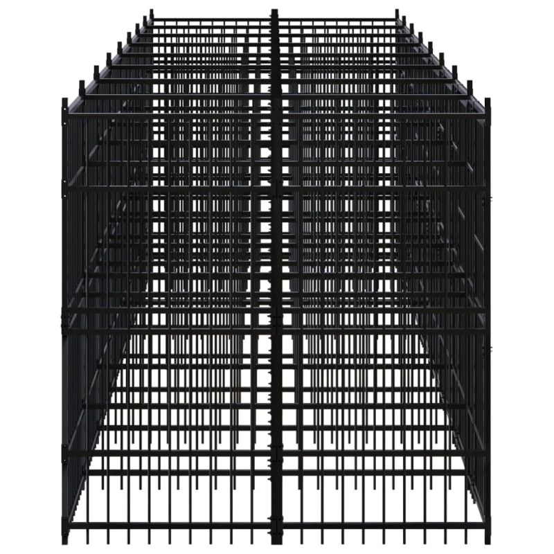 vidaXL suņu voljērs, 14,75 m², tērauds