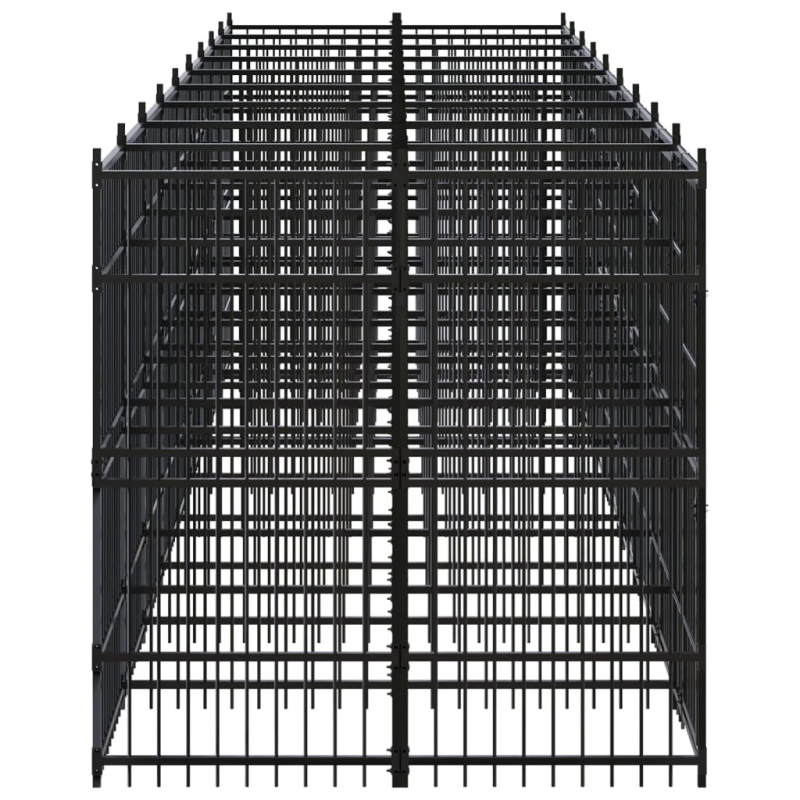 vidaXL suņu voljērs, 16,59 m², tērauds