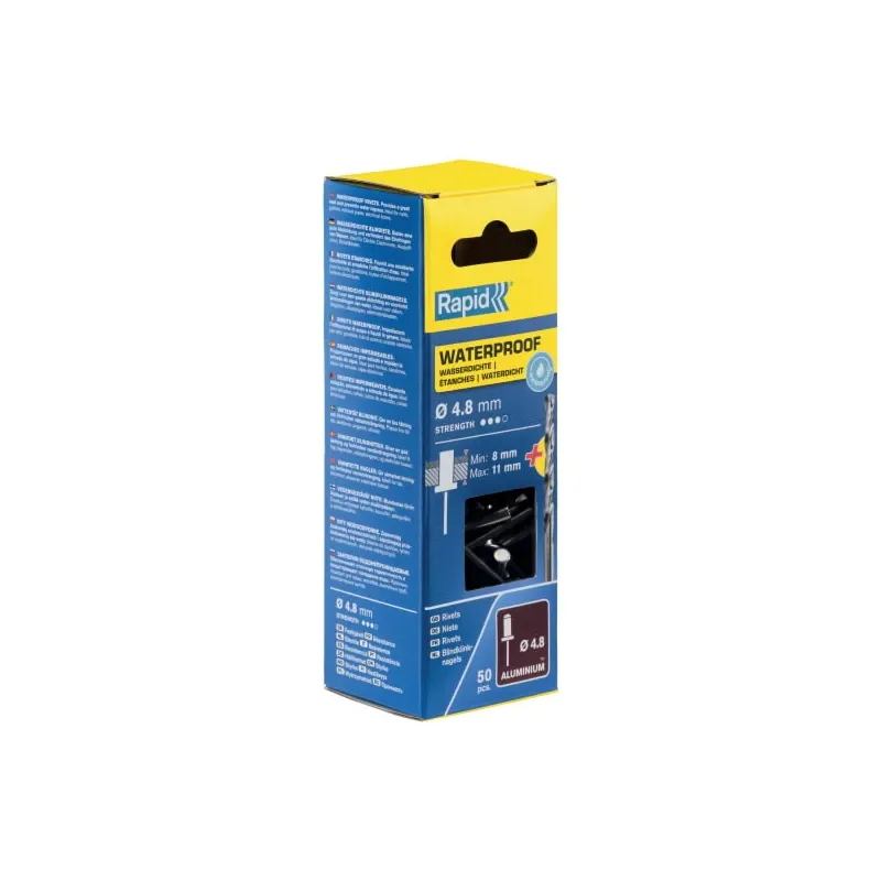waterproof rivets 4,8x14mm 50gab.+urbis komplektā, Rapid