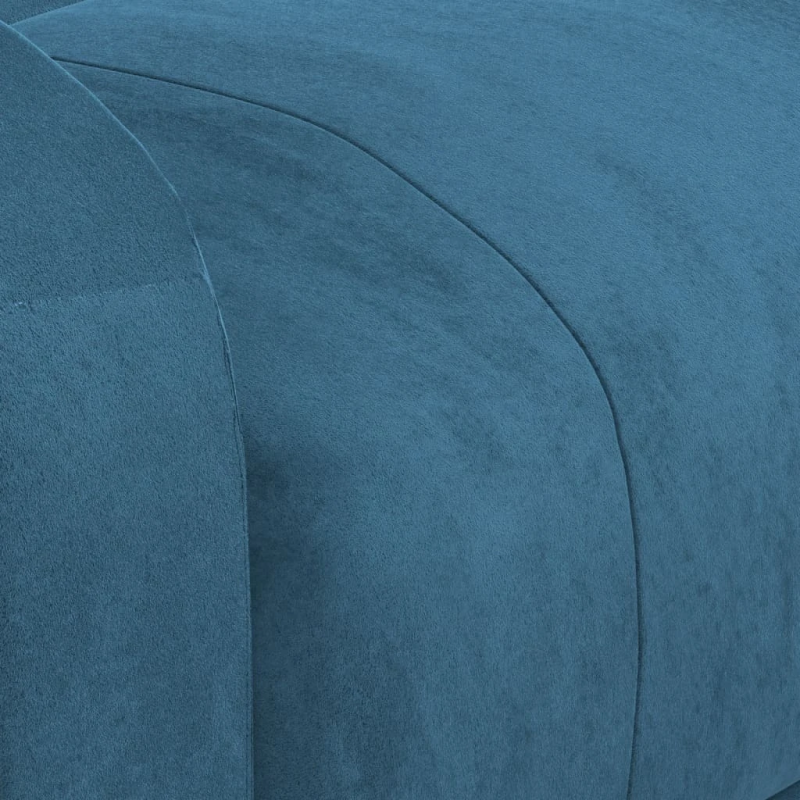 vidaXL atpūtas krēsls, atgāžams, zils samts