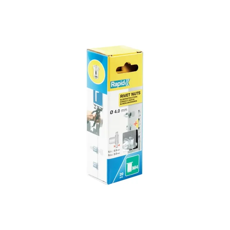 M4 rivet nuts, 20 pcs, Rapid