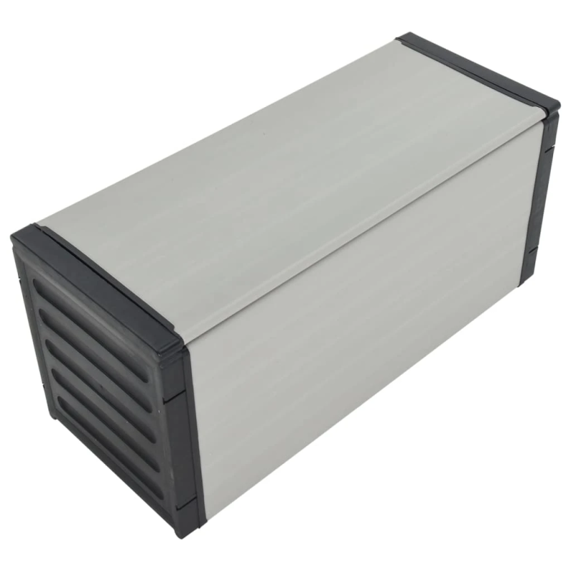 vidaXL dārza atkritumu kaste, 85x34x40 cm, pelēka