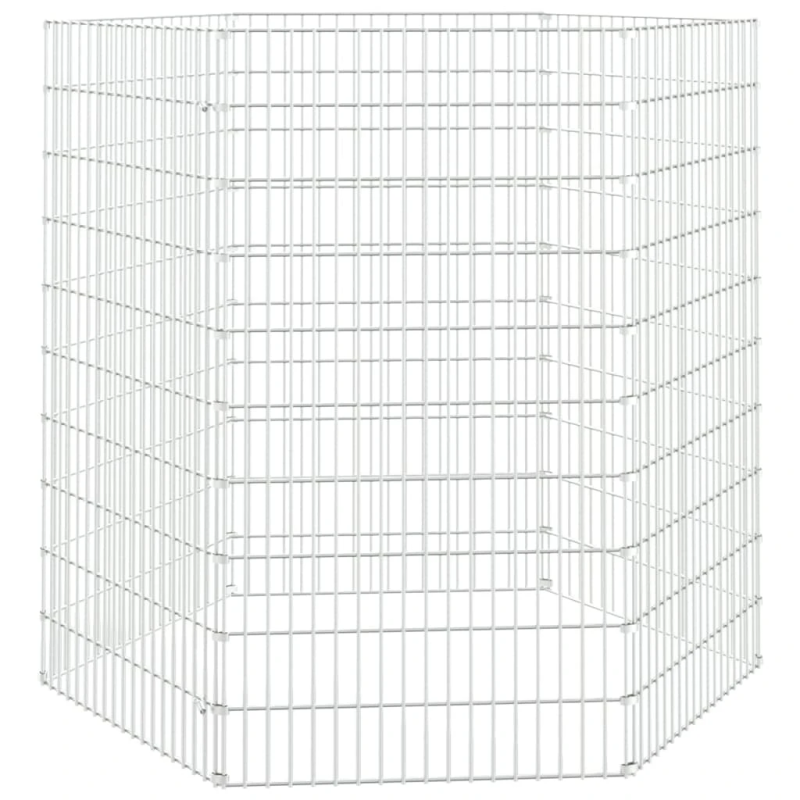 vidaXL dzīvnieku sētiņa, 6 paneļi, 54x100 cm, cinkota dzelzs