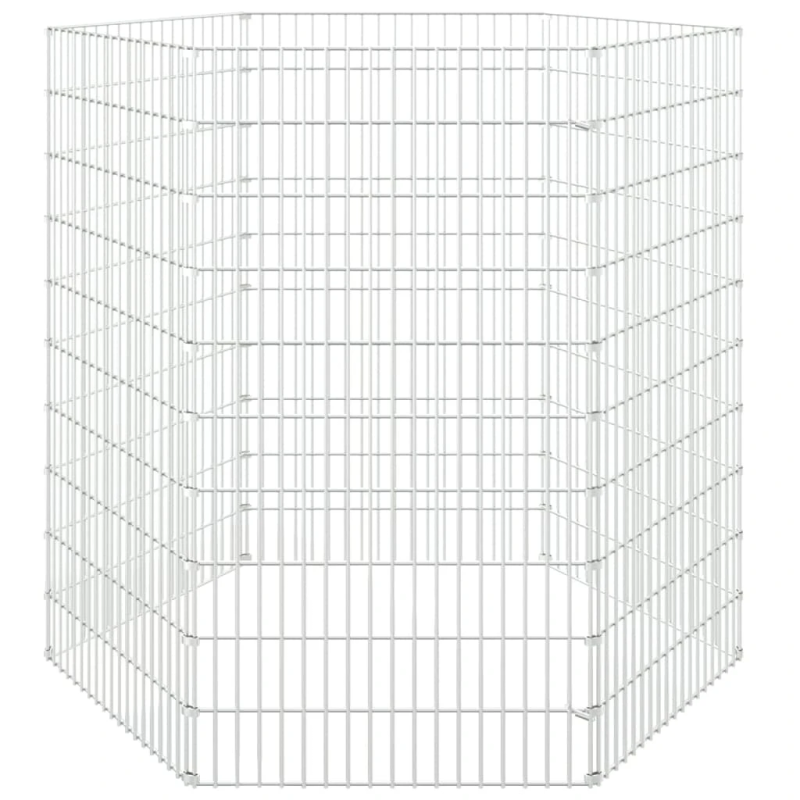 vidaXL dzīvnieku sētiņa, 6 paneļi, 54x100 cm, cinkota dzelzs