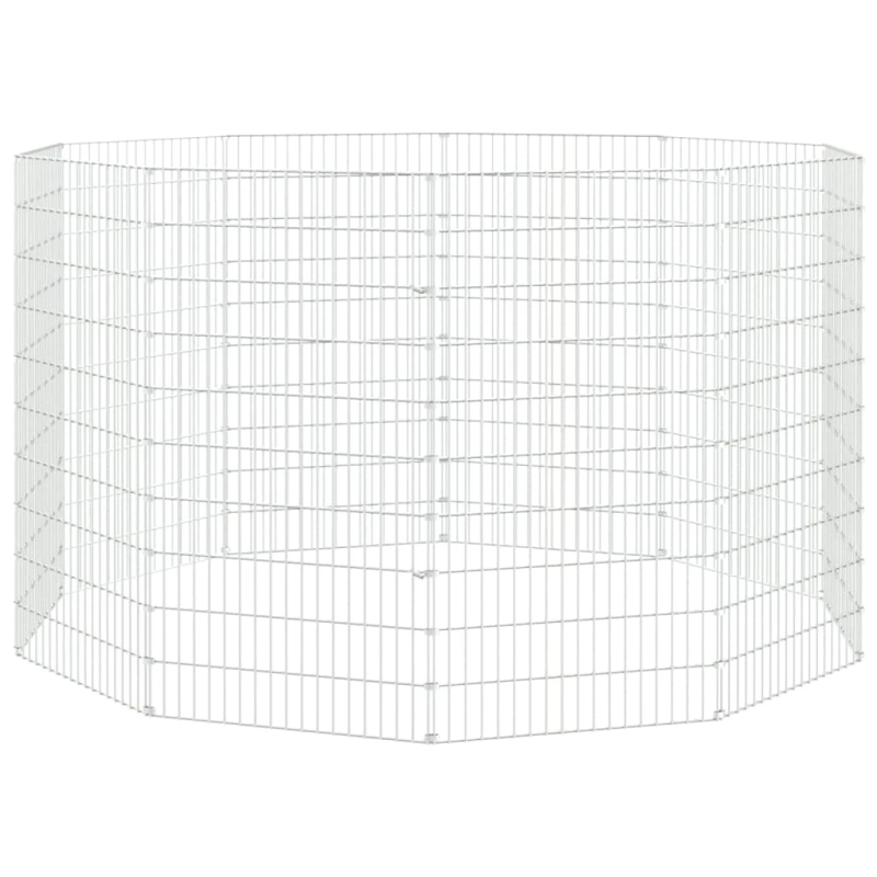 vidaXL dzīvnieku sētiņa, 10 paneļi, 54x100 cm, cinkota dzelzs