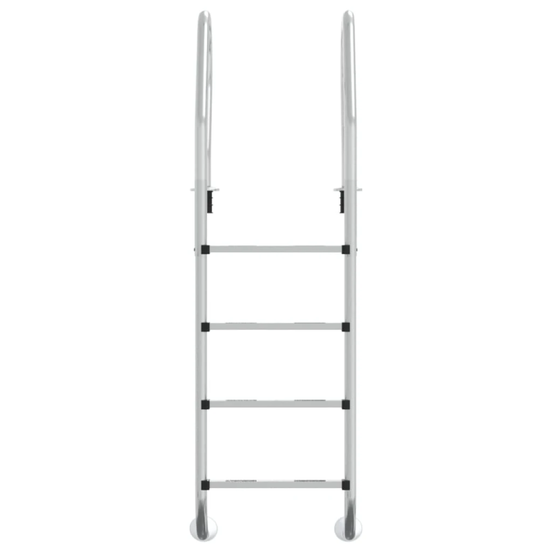 vidaXL baseina kāpnes, 54x38x184,5 cm, nerūsējošs tērauds, 304. klase