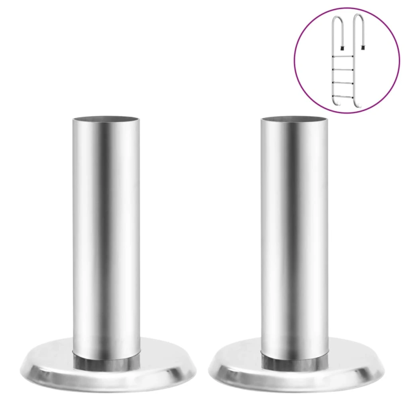 vidaXL baseina kāpņu margu stiprinājumi, 2 gab., nerūsējošais tērauds