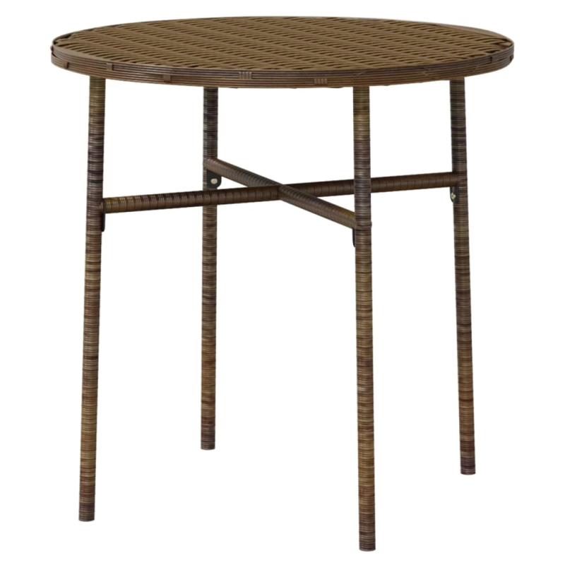 vidaXL 3-daļīgs dārza mēbeļu komplekts, brūna PE rotangpalma