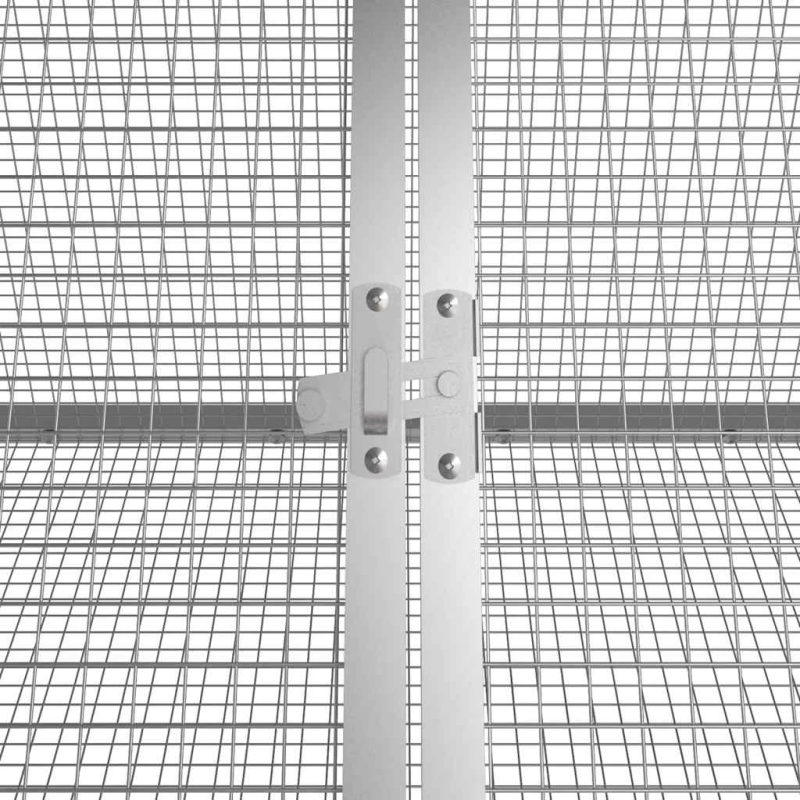 vidaXL trušu būris, pelēks, 201,5x80,5x71 cm, cinkots tērauds