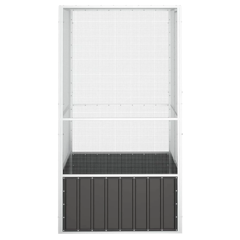 vidaXL putnu būris, antracītpelēks, 111x107x211,5 cm, cinkots tērauds