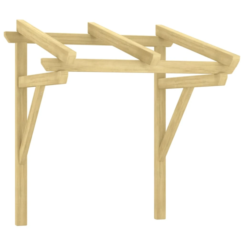 vidaXL durvju jumtiņš, 100x100x80 cm, impregnēts priedes masīvkoks