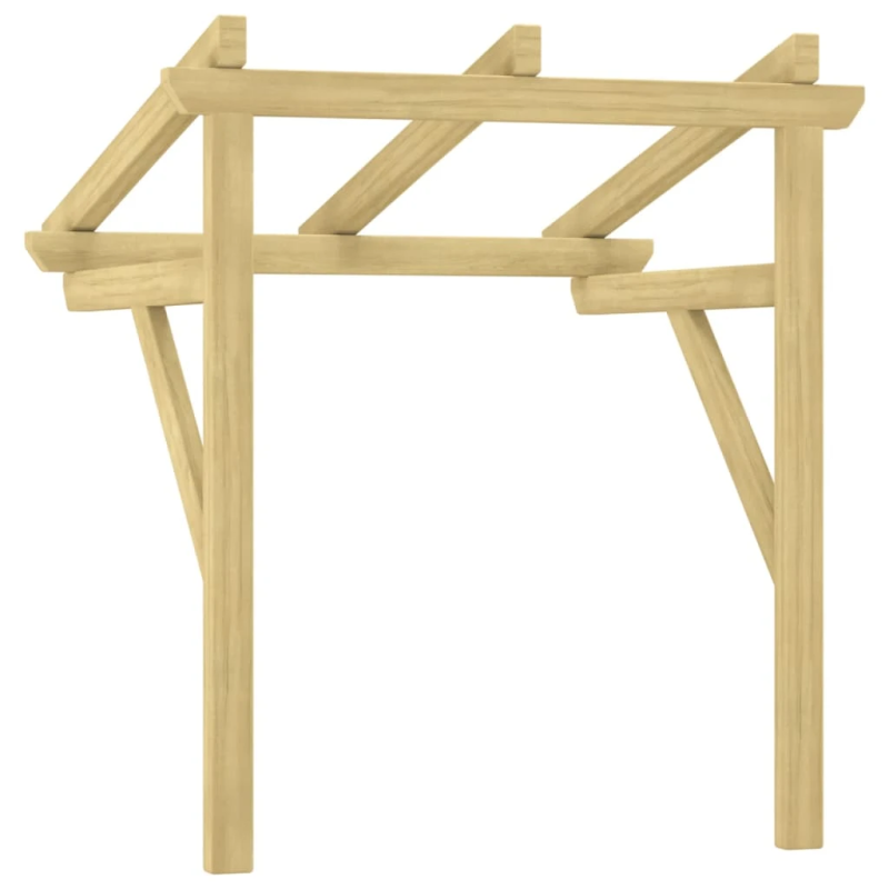 vidaXL durvju jumtiņš, 100x100x80 cm, impregnēts priedes masīvkoks