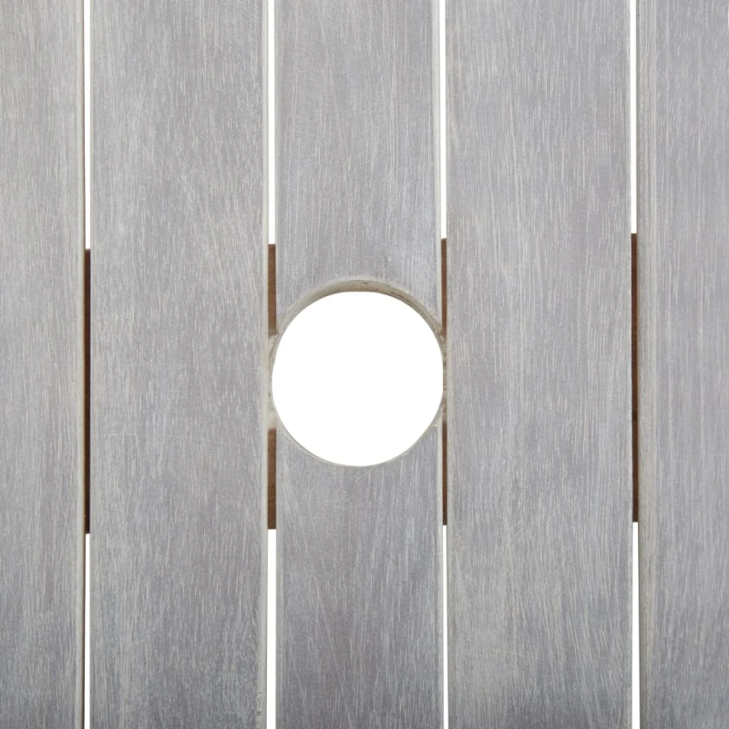 vidaXL 9-daļīgs dārza mēbeļu komplekts, akācijas masīvkoks, pelēks