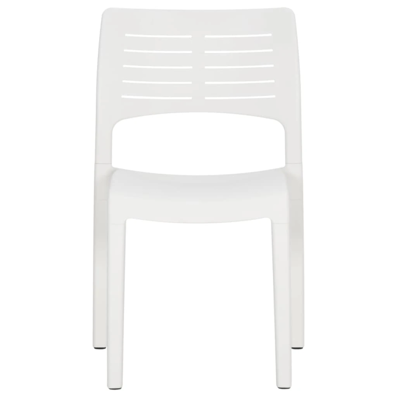 vidaXL dārza krēsli, 2 gab., balti, polipropilēns