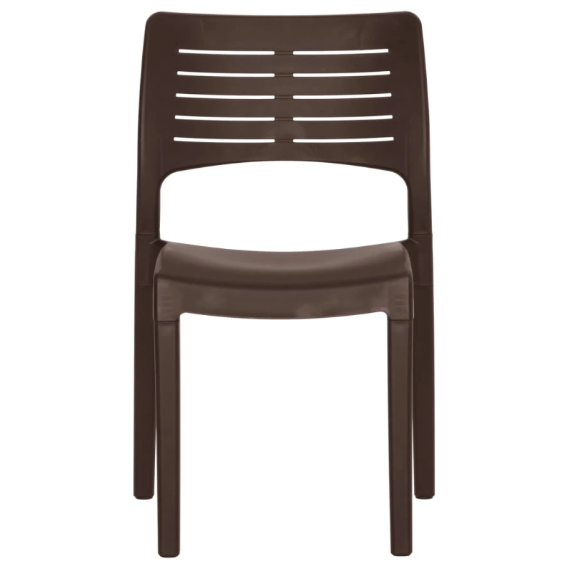 vidaXL dārza krēsli, 2 gab., brūni, polipropilēns