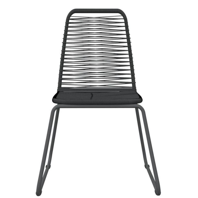 vidaXL 3-daļīgs dārza mēbeļu komplekts, melns