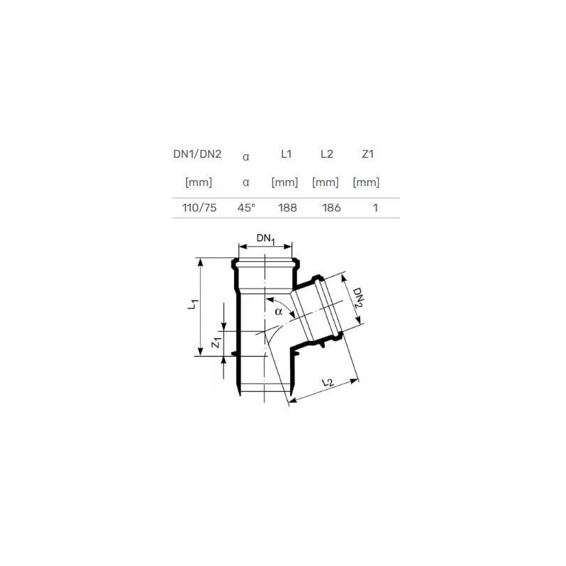Iekšējais trejgabals 110-75x45