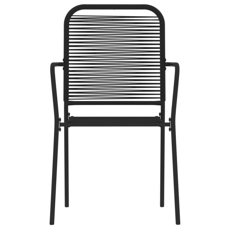 vidaXL 7-daļīgs dārza mēbeļu komplekts, melns