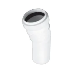 Internal sewage elbow HTplus. DIA 40 mm. 15°. white