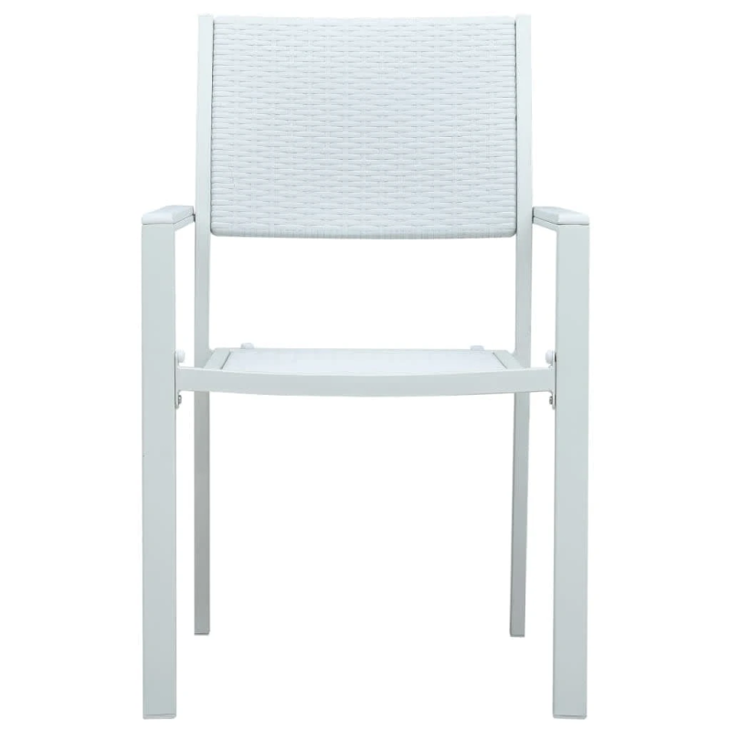 vidaXL 5-daļīgs dārza mēbeļu komplekts, balts