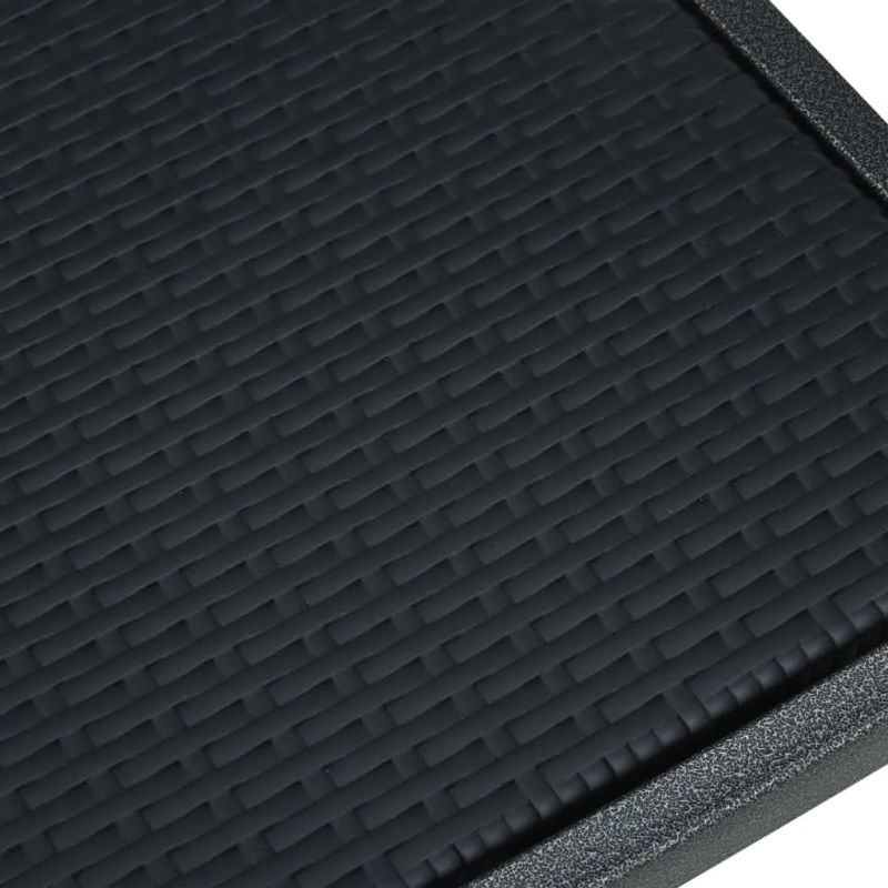 vidaXL 7-daļīgs dārza mēbeļu komplekts, melns