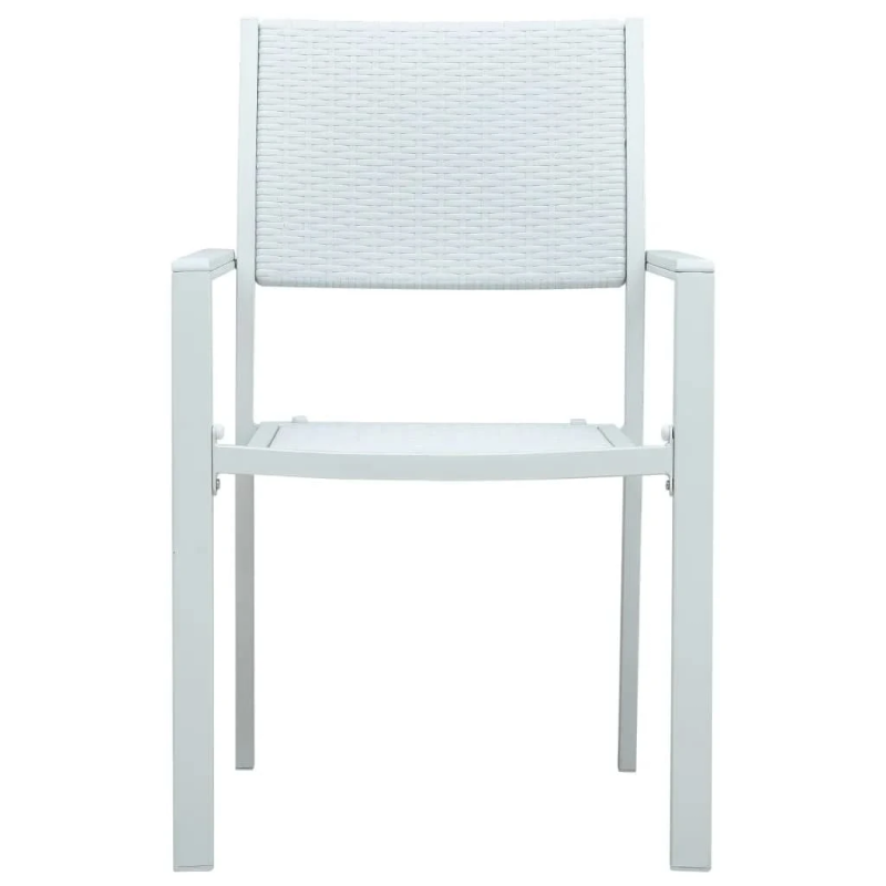 vidaXL 5-daļīgs dārza mēbeļu komplekts, balts