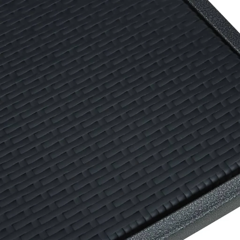 vidaXL 5-daļīgs dārza mēbeļu komplekts, melns