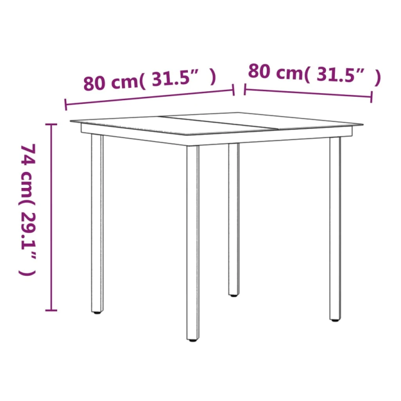 vidaXL 5-daļīgs dārza mēbeļu komplekts ar matračiem, melns