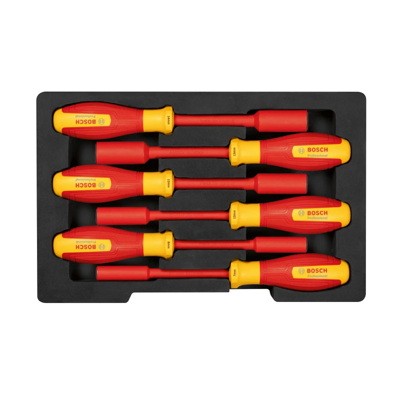 VDE Socket wrench set 6pc ,hex,