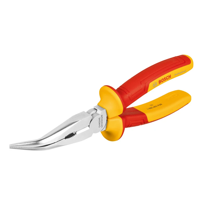 VDE Long Nose Plier bent ,40°, 200mm