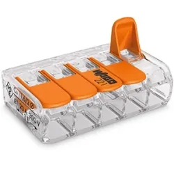 Vadu savienojums Wago 221-415-25, oranža krās., 25 gab.