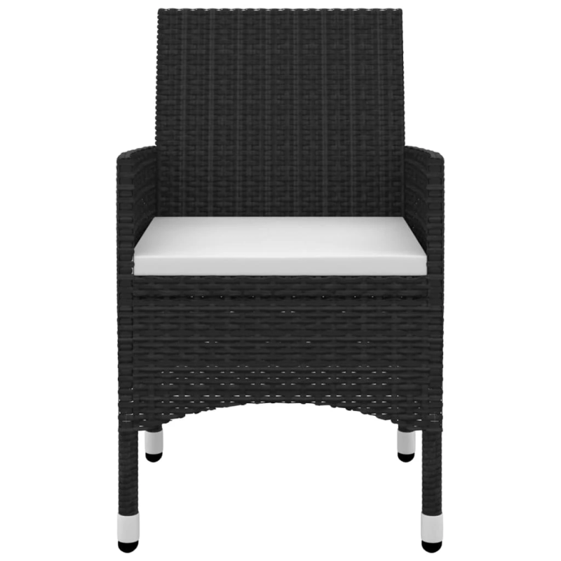 vidaXL 5-daļīgs dārza mēbeļu komplekts, PE rotangpalma, stikls