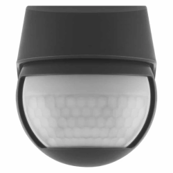 Kustības sensors sienas 110° ip44 melns