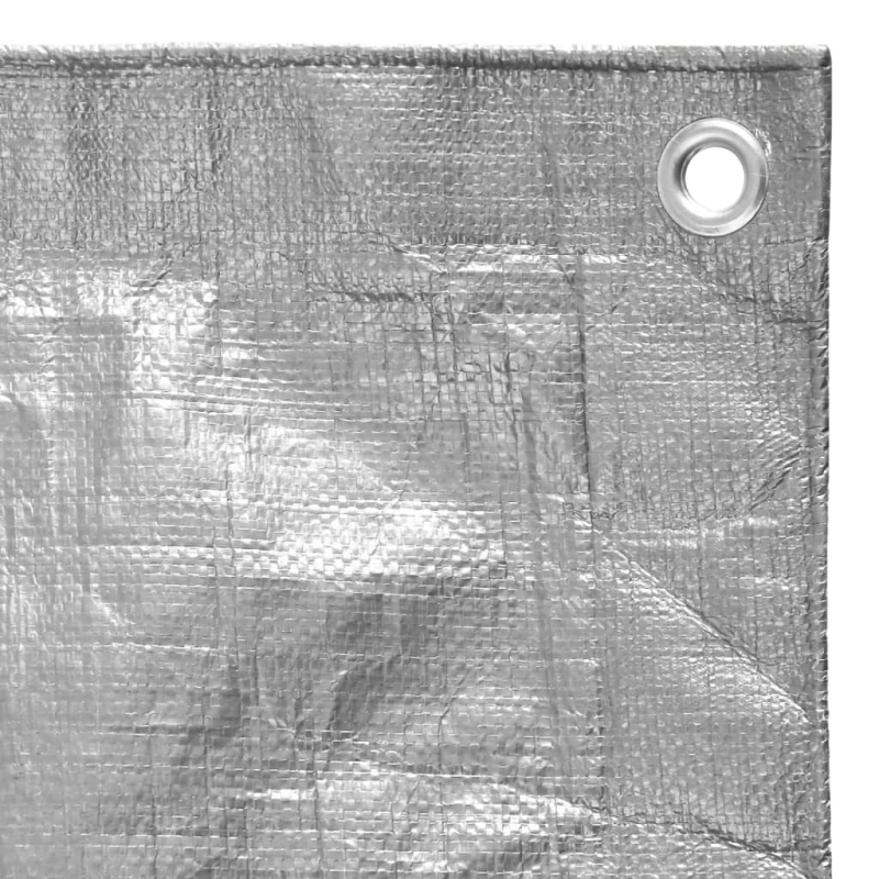 vidaXL brezenta pārklājs, 180 g-m², 3x5 m, pelēks, HDPE