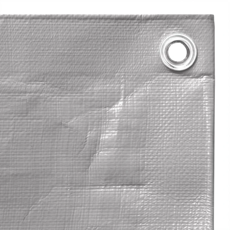 vidaXL brezenta pārklājs, 260 g-m², 3x5 m, pelēks, HDPE