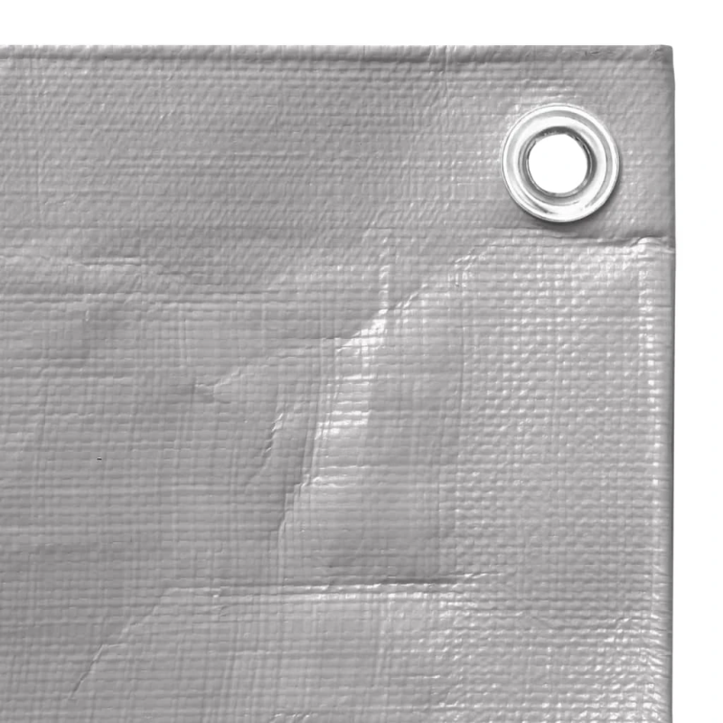 vidaXL brezenta pārklājs, 260 g-m², 3x6 m, pelēks, HDPE