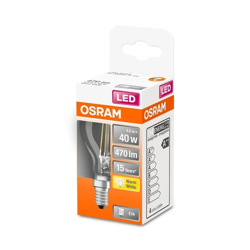 Spuldze Osram LED, P45, 2700 °K, E14, 4 W, 470 lm