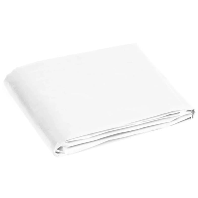 vidaXL brezenta pārklājs, tents, 180 g-m², 6x8 m, balts, HDPE