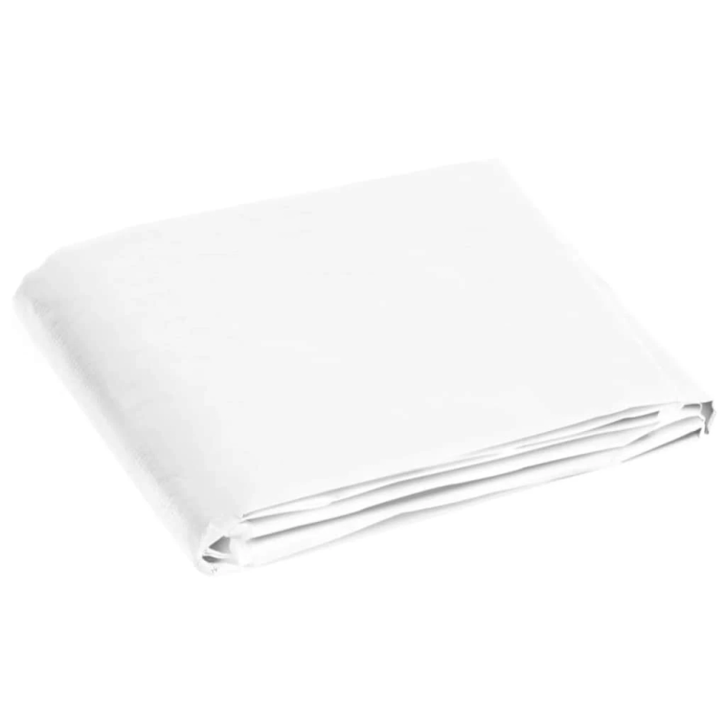 vidaXL brezenta pārklājs, tents, 180 g-m², 8x8 m, balts, HDPE