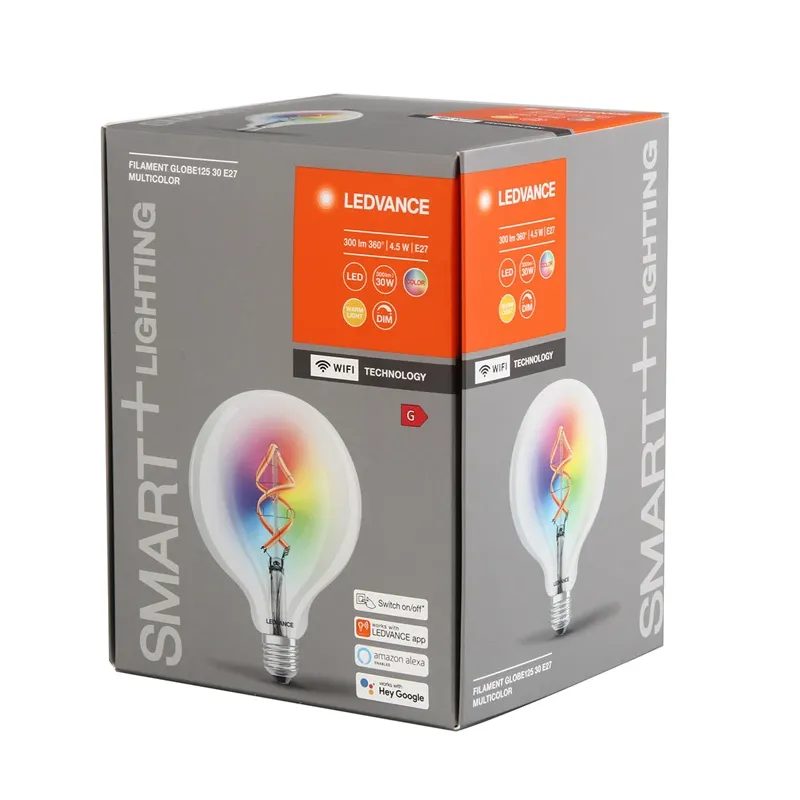 Viedā spuldze Ledvance LED, E27, balta krās., E27, 4.5 W, 300 lm