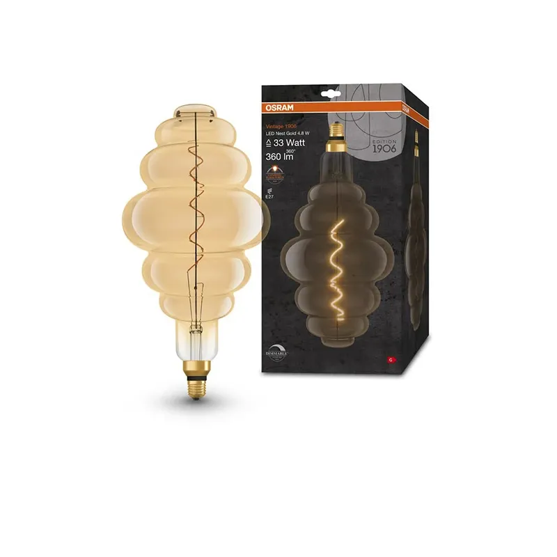 Spuldze Osram Vintage LNESTD LED, E27, silti balta, E27, 4.8 W, 360 lm